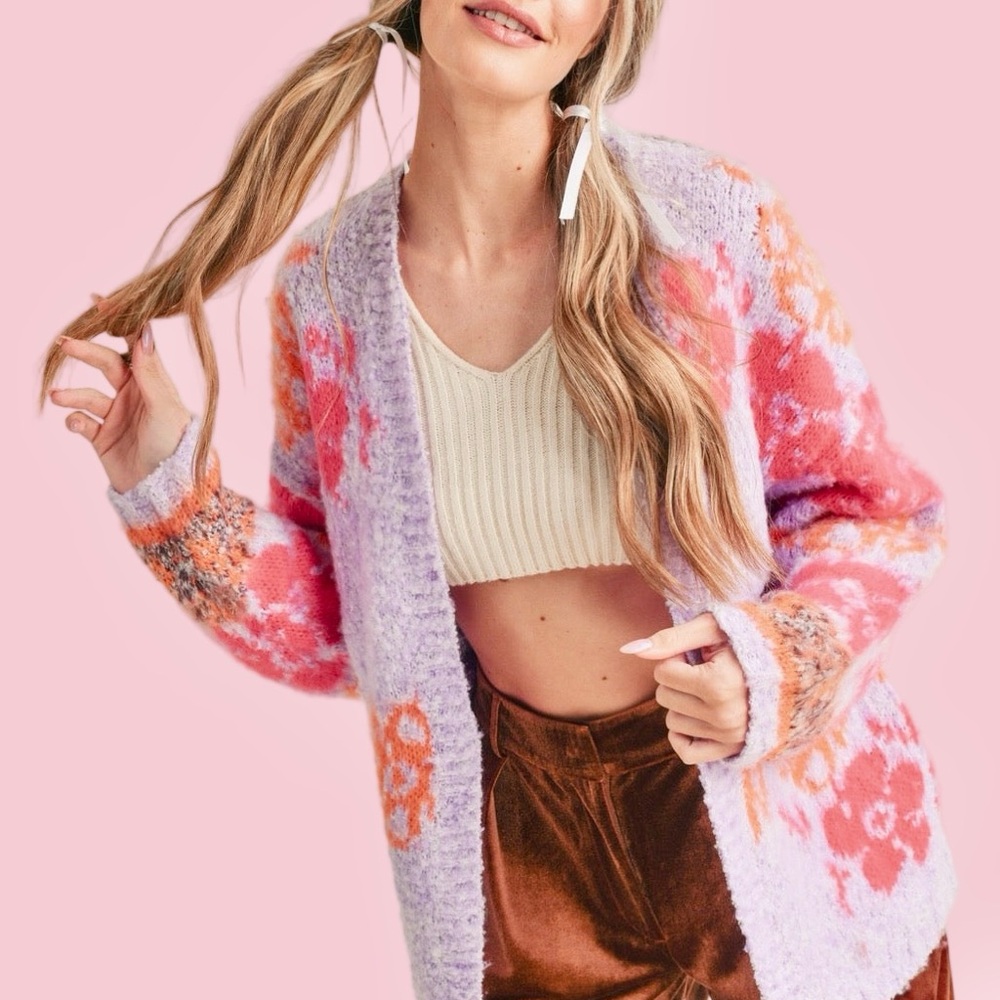 Cozy Floral Women's Cardigan